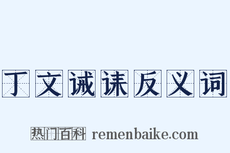 丁文诫诔反义词是什么意思的图片